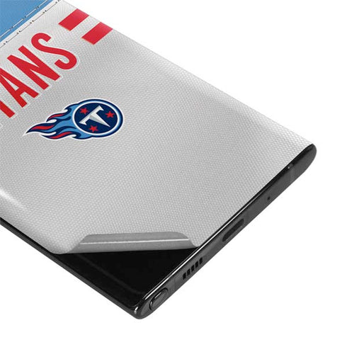 NFL Tennessee Titans White Striped Galaxy Note 10 Skin